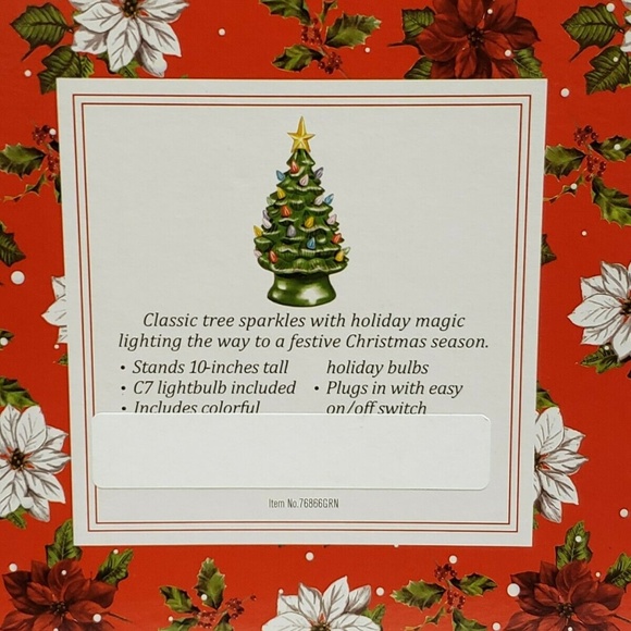 Ceramic Christmas Tree Lighted Cute 10" NEW - Picture 6 of 8